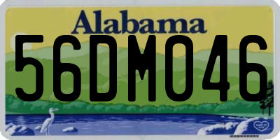 AL license plate 56DM046