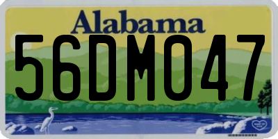AL license plate 56DM047