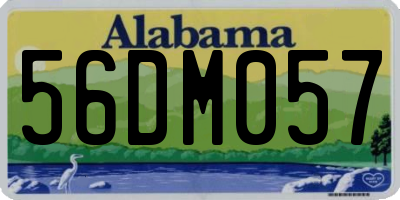AL license plate 56DM057