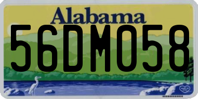 AL license plate 56DM058