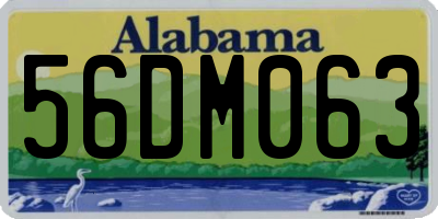 AL license plate 56DM063