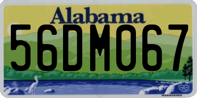 AL license plate 56DM067
