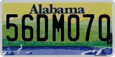 AL license plate 56DM070