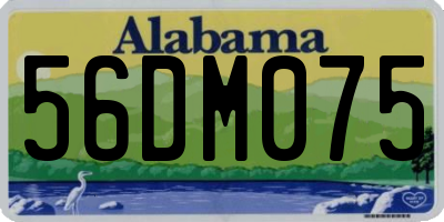 AL license plate 56DM075