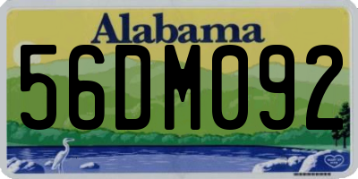 AL license plate 56DM092