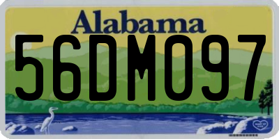 AL license plate 56DM097