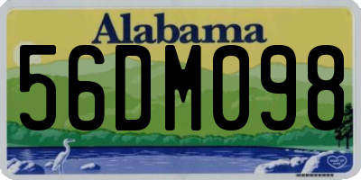 AL license plate 56DM098