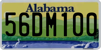 AL license plate 56DM100