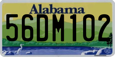 AL license plate 56DM102