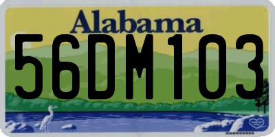 AL license plate 56DM103