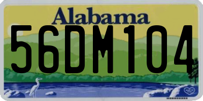 AL license plate 56DM104