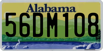 AL license plate 56DM108