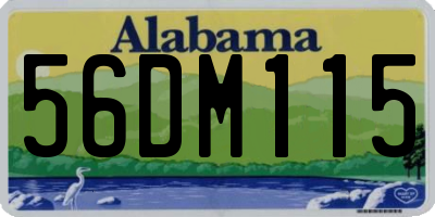 AL license plate 56DM115