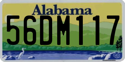 AL license plate 56DM117