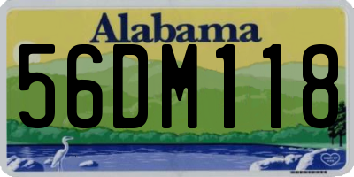 AL license plate 56DM118
