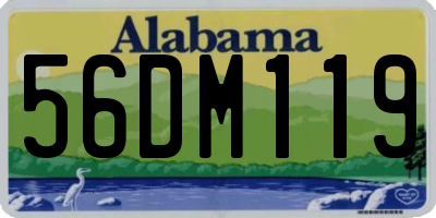 AL license plate 56DM119