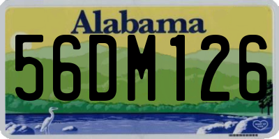 AL license plate 56DM126