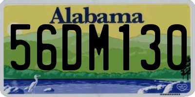 AL license plate 56DM130