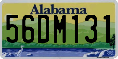 AL license plate 56DM131