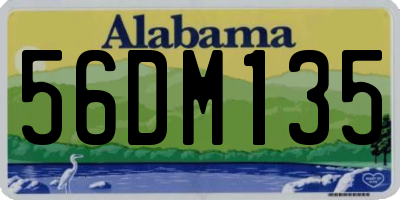 AL license plate 56DM135