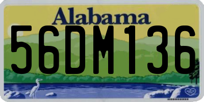 AL license plate 56DM136