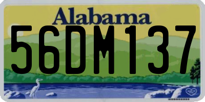 AL license plate 56DM137