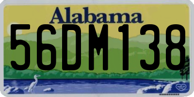 AL license plate 56DM138