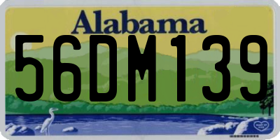 AL license plate 56DM139