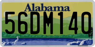 AL license plate 56DM140