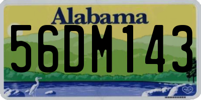 AL license plate 56DM143
