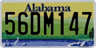 AL license plate 56DM147
