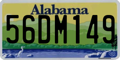AL license plate 56DM149