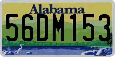 AL license plate 56DM153
