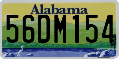 AL license plate 56DM154
