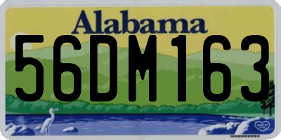 AL license plate 56DM163