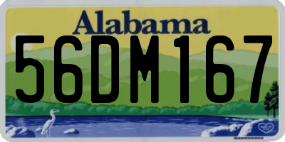 AL license plate 56DM167