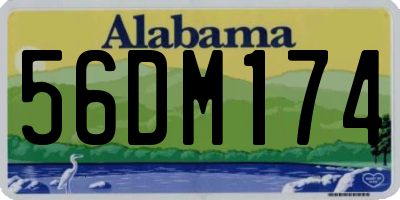AL license plate 56DM174
