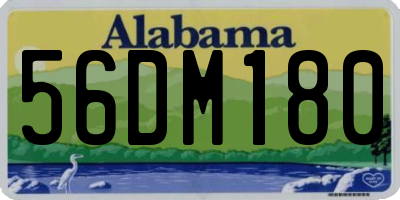 AL license plate 56DM180