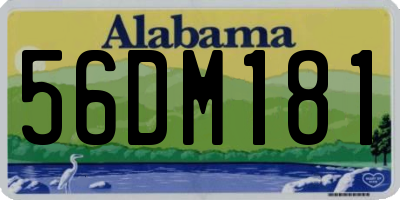 AL license plate 56DM181
