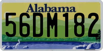 AL license plate 56DM182