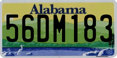 AL license plate 56DM183