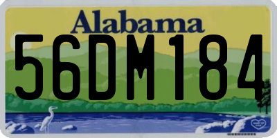 AL license plate 56DM184