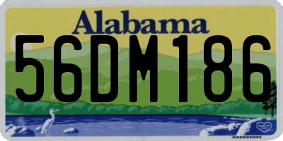 AL license plate 56DM186