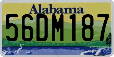 AL license plate 56DM187