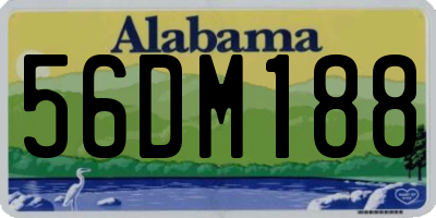 AL license plate 56DM188