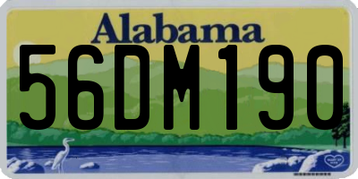 AL license plate 56DM190
