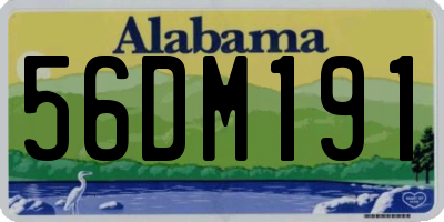 AL license plate 56DM191