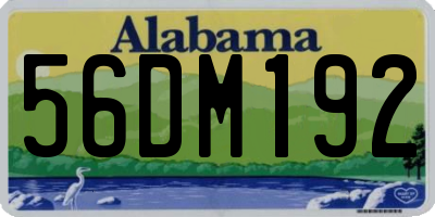 AL license plate 56DM192
