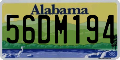 AL license plate 56DM194
