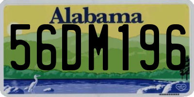 AL license plate 56DM196